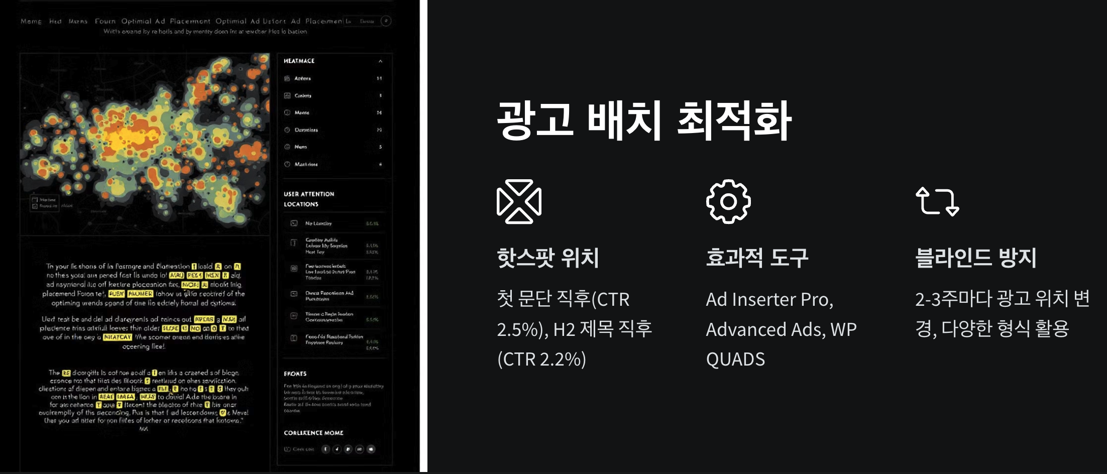 블로그 광고 수익 극대화하는 전략 | CPC 1.25로 월 100만원 벌기 5 광고 배치 최적화
