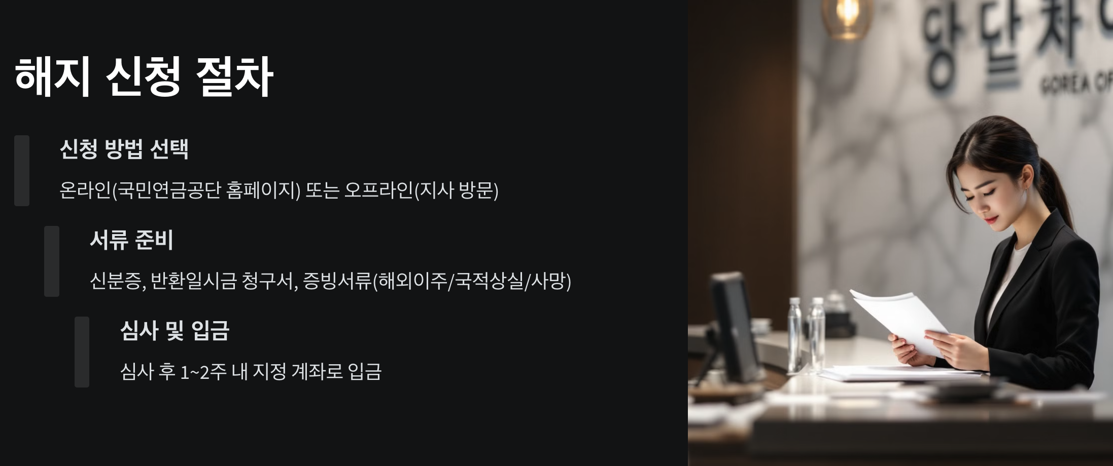 국민 연금 해지 완벽 가이드: 7가지 알아두어야 할 조건과 수령 방법 5 해지 신청 절차