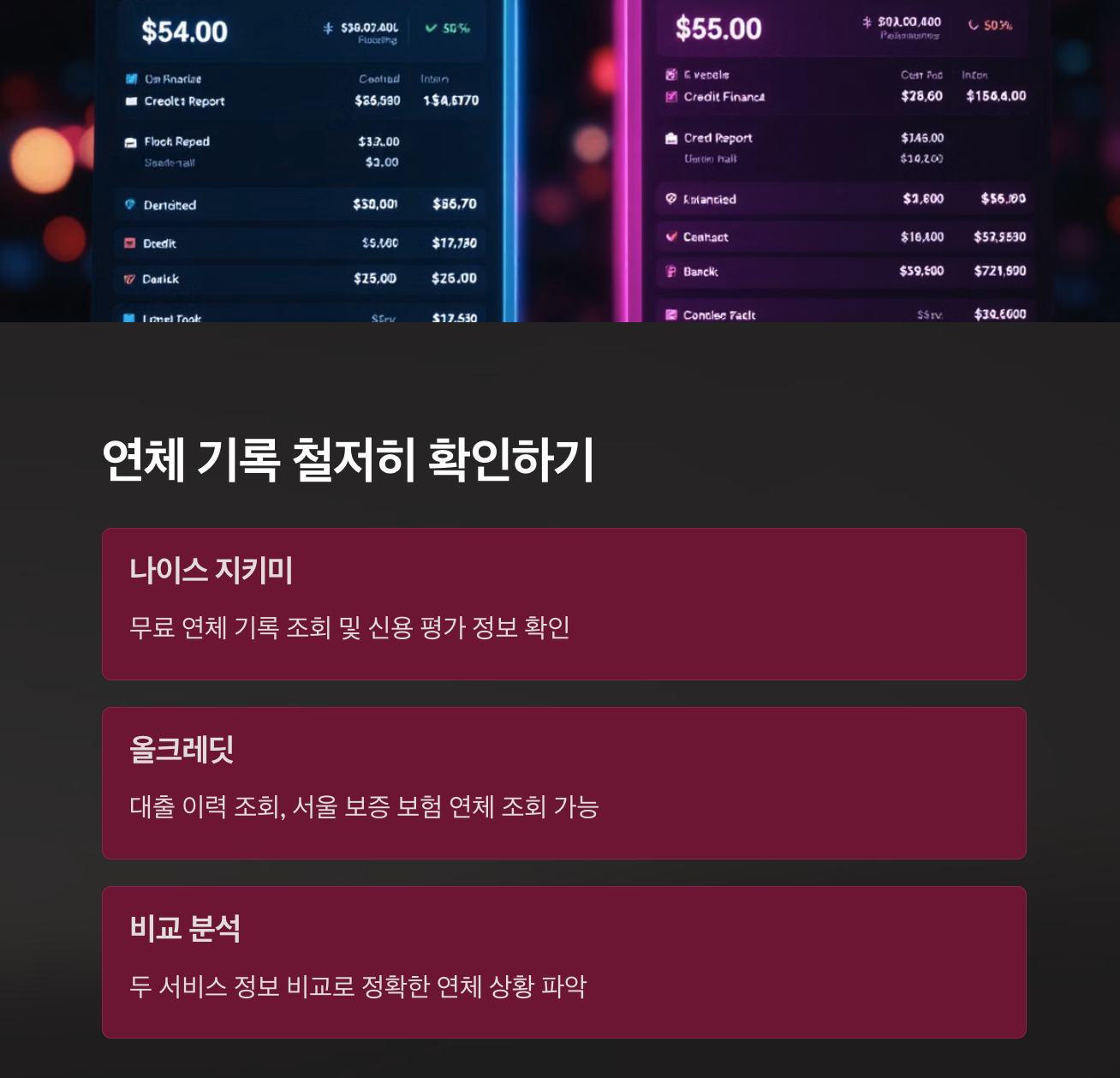 2025 연체 기록 있어도 신용점수 올리기! 신용점수 빠르게 회복하는 비법과 실천 팁 5가지 4 연체 기록 철저히 확인하기