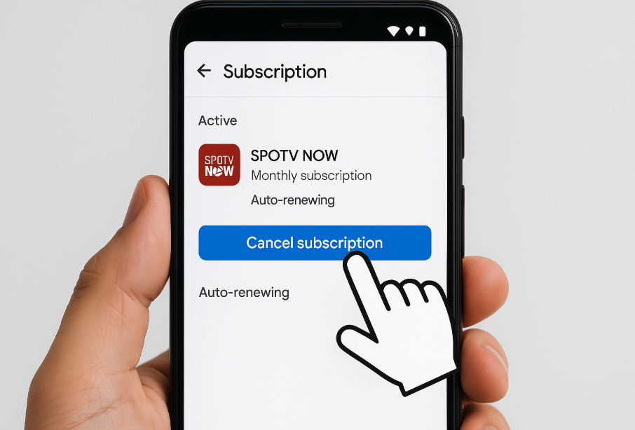 구글 플레이에서 스포티비 나우 자동결제 해지 방법 : 100% 환불받는 단계별 가이드 2 구글 플레이에서 스포티비 나우 자동결제 해지